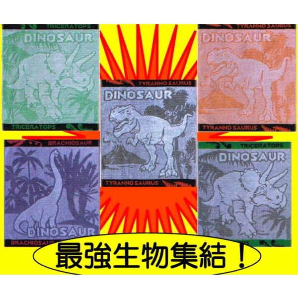 恐竜ハンドタオル 綿100％ 日本製