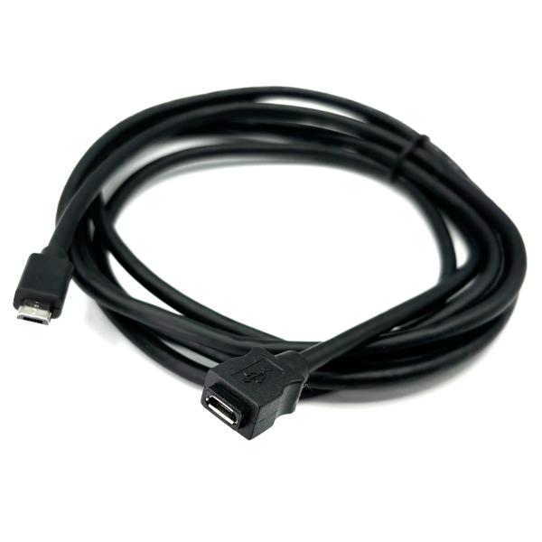 他サイト： カモン(COMON)製USB2.0(MicroB)延長ケーブル(オス←→メス)/黒/2mMBE-20の商品画像