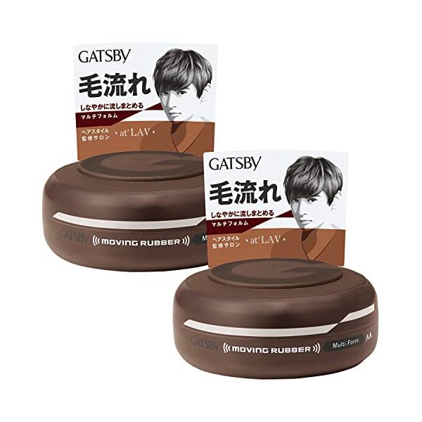 GATSBY(ギャツビー) ムービングラバーマルチフォルム メンズ スタイリング剤 ヘアワックス セット 80グラム (x 2)
