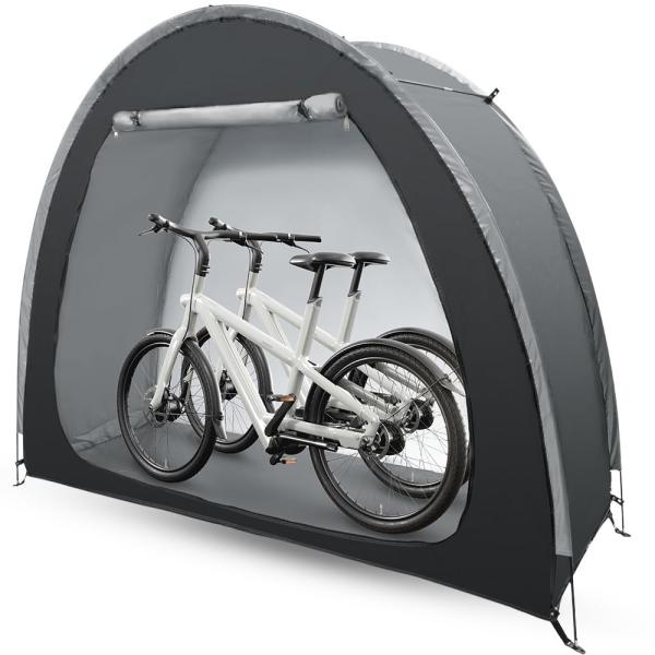 MOEM 自転車テント サイクルハウス 省スペースの自転車置き場 【日本企業が開発】 1-2台用 バイクガレージ 自転車カバー (ブラック)