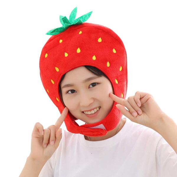 Edostree いちごキャップ コスプレ いちご帽子 かぶり物 クリスマス ハロウィン 仮装 写真撮影 パーティー グッズ CMMZ