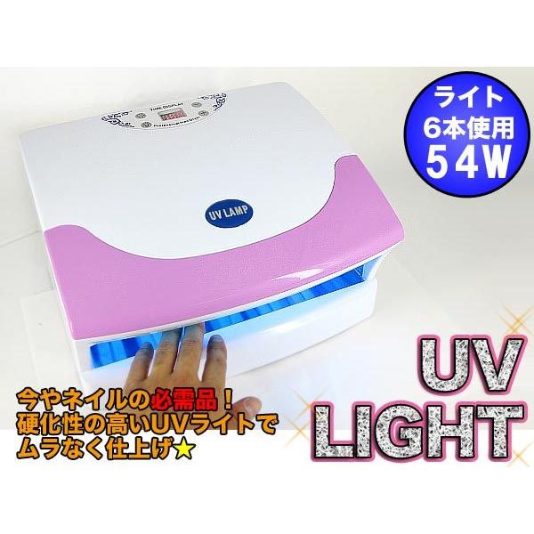 ネイル プロ仕様 ハイパワー54w Uvライト 両手用 Uvライト604桃 Www 8estudios Com
