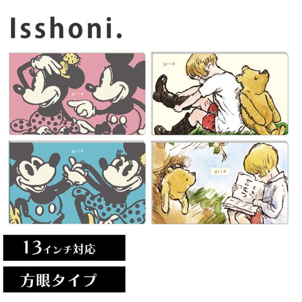 isshoni. ディズニー ノート 横型 厚口 方眼 13インチ対応 Disney ミッキー ミニー プーさん ダイゴー DAIGO