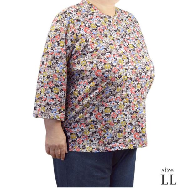 7分袖Tシャツ LL 綿100％ シニアファッション、日本製, 夏、ミセス