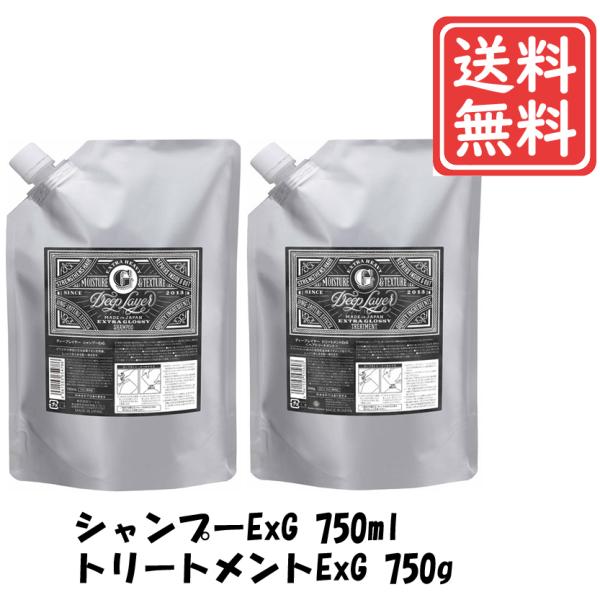 ディープレイヤー EXGシャンプー ＆トリートメント 750サイズ　4セット Deep Layer（ディープレイヤー） シャンプーExG 750ml・トリートメント