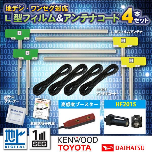 メール便 ケンウッド フィルムアンテナ HF201S コード 4本 MDV-D404BT
