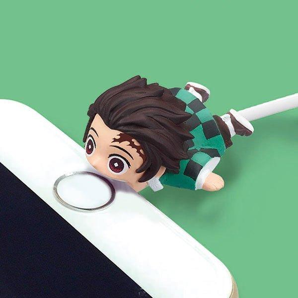 竈門炭治郎 鬼滅の刃 ケーブルバイト スマホ グッズ キッズ キャラクター アニメ 接続 かわいい ケーブルアクセサリー スマートフォン 充電 史上最も激安 保護