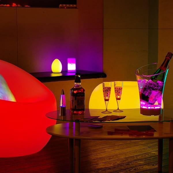 インテリア 照明 MOON ムーン 光る LED おしゃれ 机 テーブル 間接照明 リビング 寝室 ライト カフェ クラブ イベント 防水