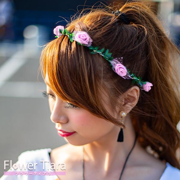 フラワーティアラ ピンク 光る 花かんむり 花冠 ヘッドドレス 髪飾り アクセサリー 小物 Led フェス ファッション 結婚式 ウェディング ブライダル お花 Sa0004 Happy Joint 通販 Yahoo ショッピング