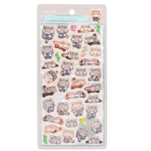 ボンボンドロップシール　アニマル　動物　セット　正規品　クーリア Q-LiA（クーリア） ボンボンドロップシール レッサーパンダ : Happy