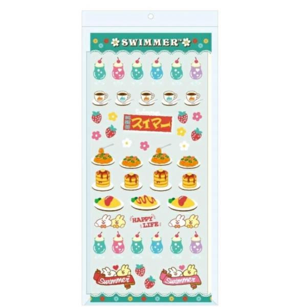 SWIMMER スイマー PVC 立体シール カフェ SMST-022 : Happy-panda shop