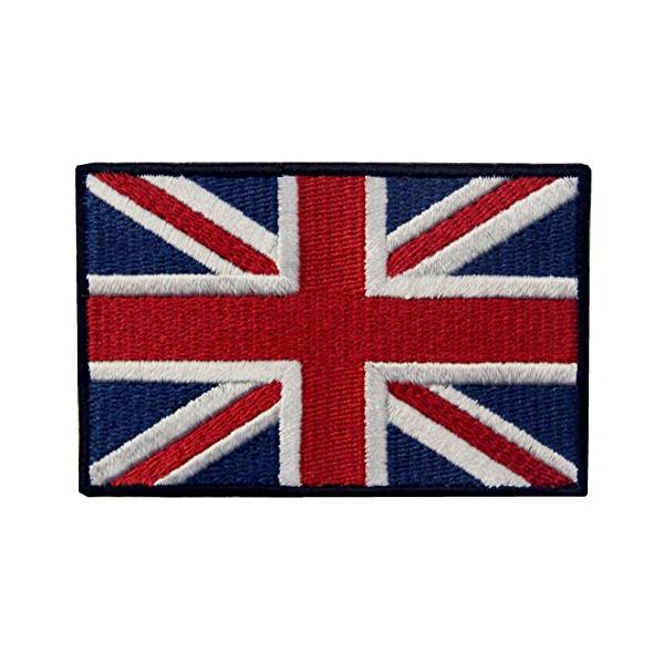 イギリス ユニオン・ジャック 紋章 イングランド 国旗 UK 英国 アップリケ 刺繍入りアイロン貼り付け/縫い付けワッペン