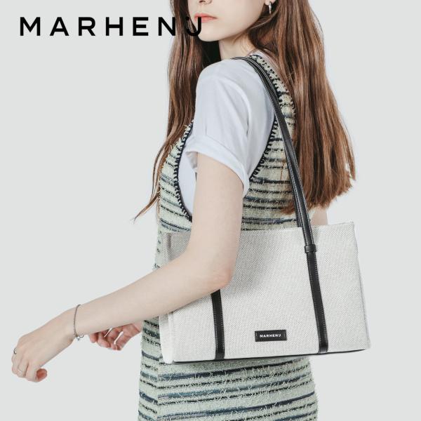 MARHEN.J ビジネスバッグ ホワイト キャンバス MARHEN.J ビジネス