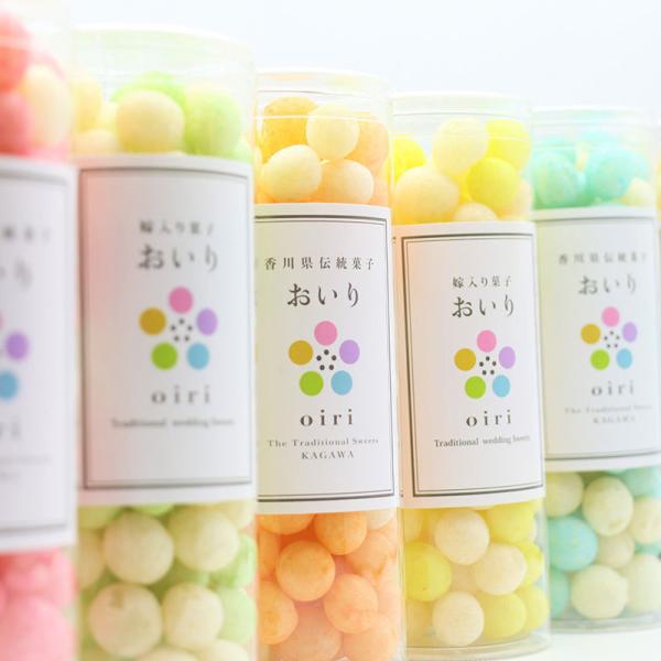 香川県の郷土菓子 おいり 6本セット 赤・黄緑・オレンジ・黄・水色・紫