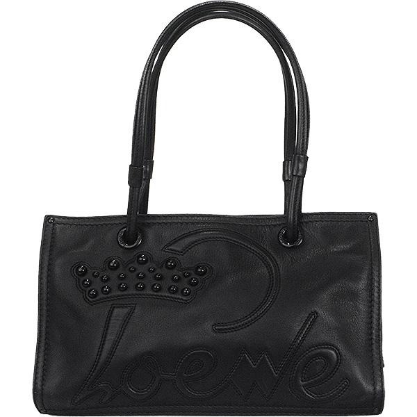✨極美品✨ロエベ トートバッグ ショッパートート スタッズ レザー ブラック LOEWE ロエベ ショッパー トートバッグ スタッズ レザー