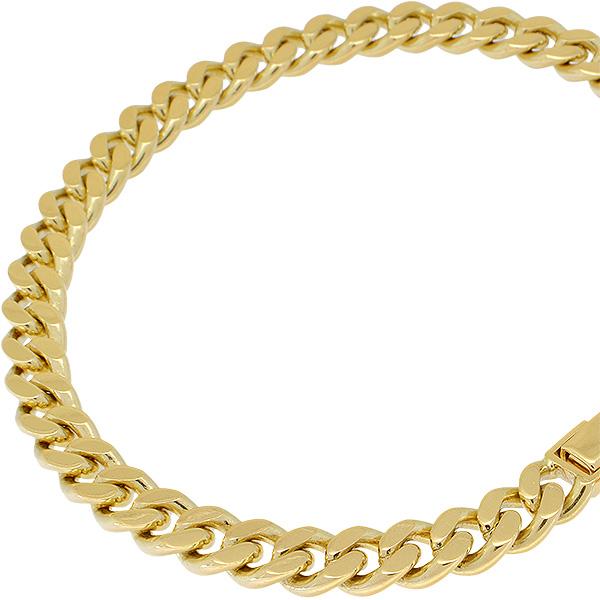 K18YG 2面シングル 喜平ブレスレット 21cm 29.6g A♪ キヘイ 18金  