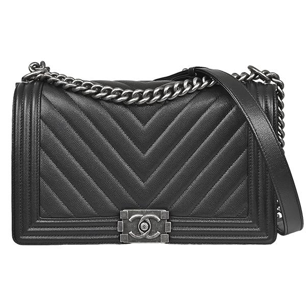 BOY CHANEL シャネル ボーイシャネル28 シェブロン Vステッチ キャビア