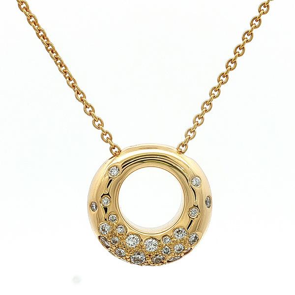 CHAUMET（ショーメ） アノー キャビア パヴェダイヤ ネックレス K18YG