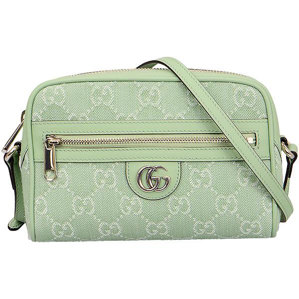 GUCCI デニムブルー キルティングポーチ GG グッチ GGデニム ミニ ショルダーバッグ 772311 ペール