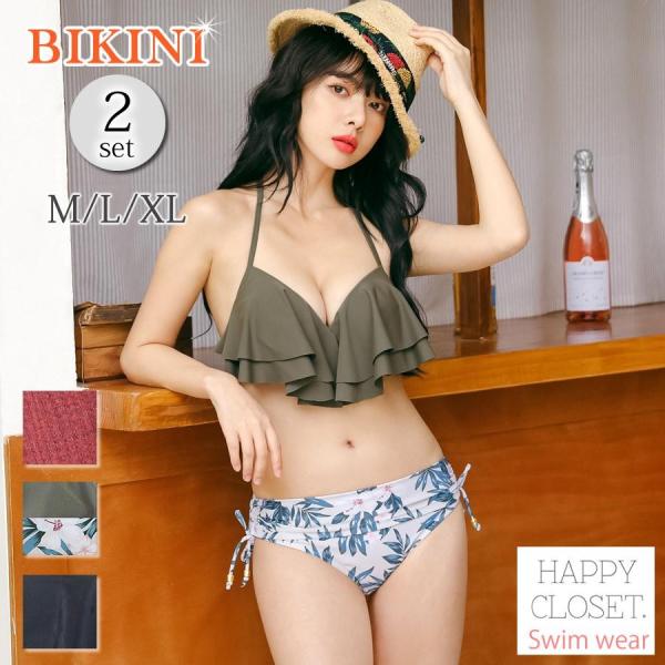 水着 レディース 体型カバー ビキニ 新作 黒 フリル シンプル セクシー かわいい 可愛い 03 J026 スポーツ アパレル Happycloset 通販 Yahoo ショッピング