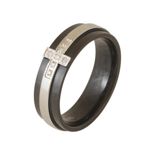 こちらの商品は1本単体での価格。【石】：ダイヤモンド【材質】：316L ステンレス　サージカルステンレス【刻印】:316L  　　【モチーフ】：クロス　十字架【指輪 リングサイズ】7号 9号 13号 15号 17号 の5サイズです。クロスに...