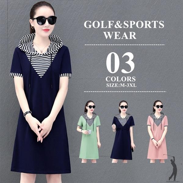 レディース 女性用 ゴルフウエア 春夏秋 半袖 ゴルフ ウエア ポロワンピース 大きいサイズ 3l Ll 40代 50代 オーバーサイズ テニスウェア 運動着 母の日 贈り物 Hr0418 2 Happa Happa Run 通販 Yahoo ショッピング