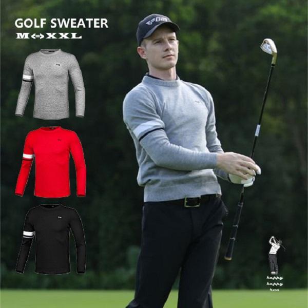 ゴルフウェア メンズゴルフセーター ニット メンズ セーター 暖かい
