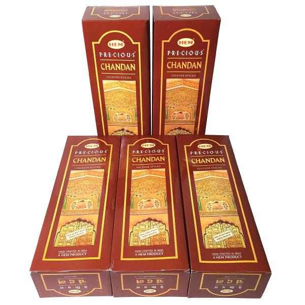 【宅配便送料無料！！】人気のチャンダン香は、HEM(ヘム)社の代表的な白檀(ビャクダン)ベースのブレンド御香。エスニックなムードを味わいたいという方にオススメなスティックタイプのインセンスです。★こちらのお香は同じ香りの5BOX(30箱)セ...