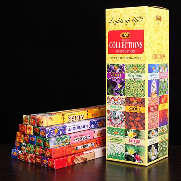 25スクエアコレクション/RAJ FRAGRANCE 25SQUWRE COLLECTION/インセンス/インド香/アジアン雑貨 25箱セット 送料無料