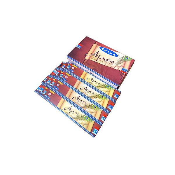 ネコポス選択で送料無料 アジャロ香 スティック マサラタイプ/SATYA AJARO /12箱セット