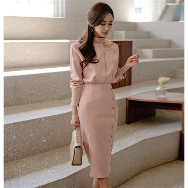 ワンピース レディース きれいめ ひざ丈 秋 冬 結婚式 ドレス タイトワンピース 大きいサイズ 長袖 キャバ フォーマル 通勤 Ol 代 30代 40代 Happyhukurou Wps606 Energetic Shop誠 通販 Yahoo ショッピング