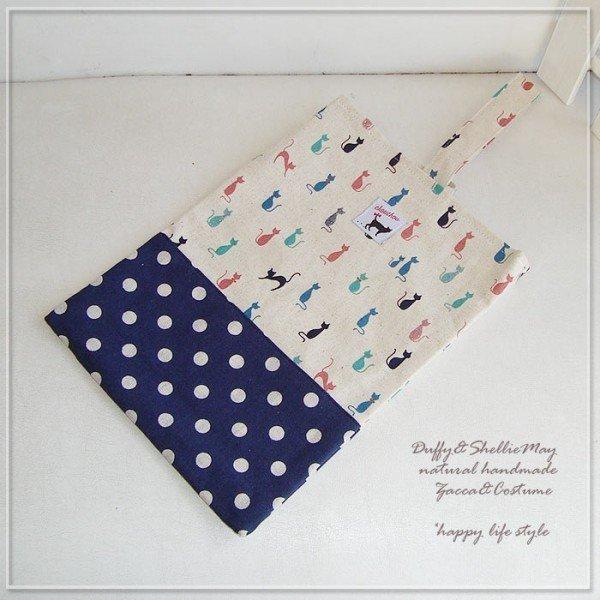 入園・入学準備に！新作♪ハンドメイド上靴入れ（ねこ）*sta63-shoesハンドメイド