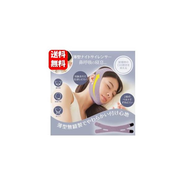 【送料無料】薄型ナイトサイレンサー 鼻呼吸をサポートして心地よい快眠生活を♪ 口・のどの渇き対策にもオススメ♪鼻呼吸 グッズ 男女兼用 いびき対策