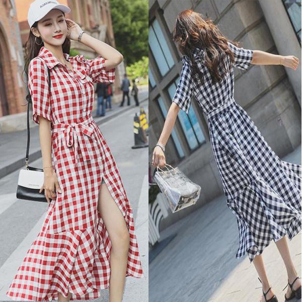 チェック柄ワンピース レディース マキシワンピース チェック柄 シャツワンピース ロングワンピ 着痩せ きれいめ ロング丈 夏 Buyee Buyee 일본 통신 판매 상품 옥션의 대리 입찰 대리 구매 서비스