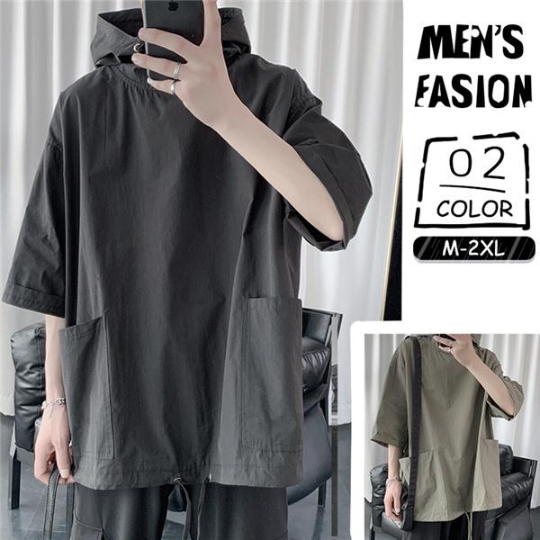 21新作パーカー 夏服 メンズ 夏パーカー プルパーカー 半袖パーカー トップス ファッション 無地 フード付き スポーツ おしゃれ サマーパーカー Zhy40 Happy Life ストア 通販 Yahoo ショッピング