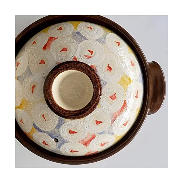 土鍋7号 みのさらら つばき 深鍋 1-2人用 かわいい 1.3L 直火鍋 日本製