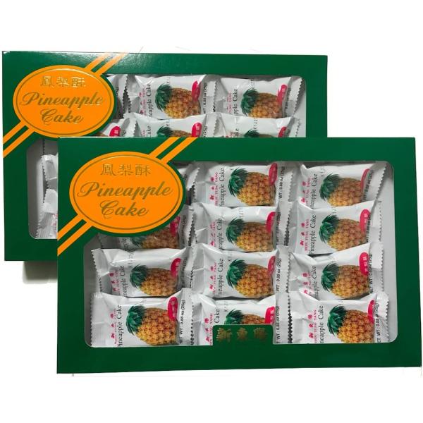 台湾お土産といえば、パイナップルケーキ！パイナップルのさわやかさが人気の秘訣。ほど良い酸味と甘みが絶妙！パッケージもおしゃれで、台湾お土産の定番です。【品名】　パイナップルケーキ【内容量】1箱12袋入×２【生産地】台湾製【原材料】 砂糖、小...