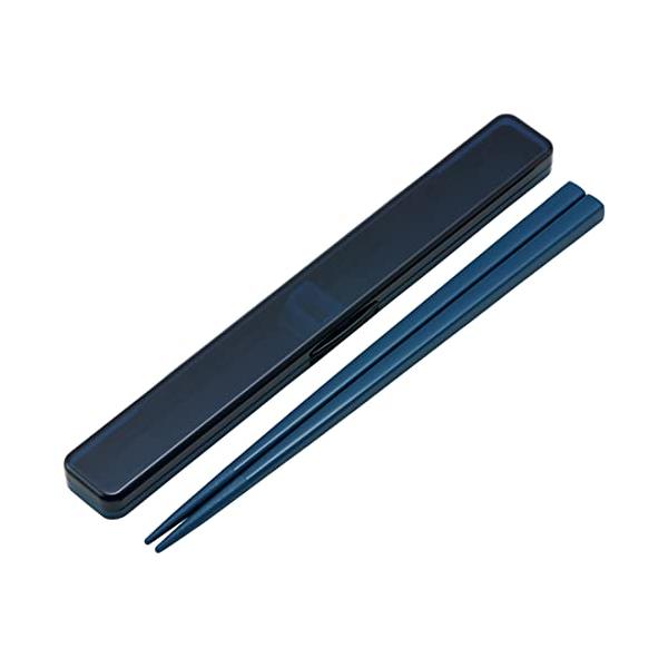 他サイト： スケーター(Skater) 箸 21cm 箸箱 セット 抗菌 ミッドナイトブルー 大人用 男性向け ABC45AG-Aの商品画像