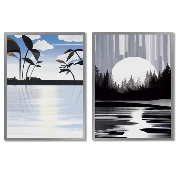 アートパネル ファブリック パネル 絵画 インテリア LS9_2set 風景画