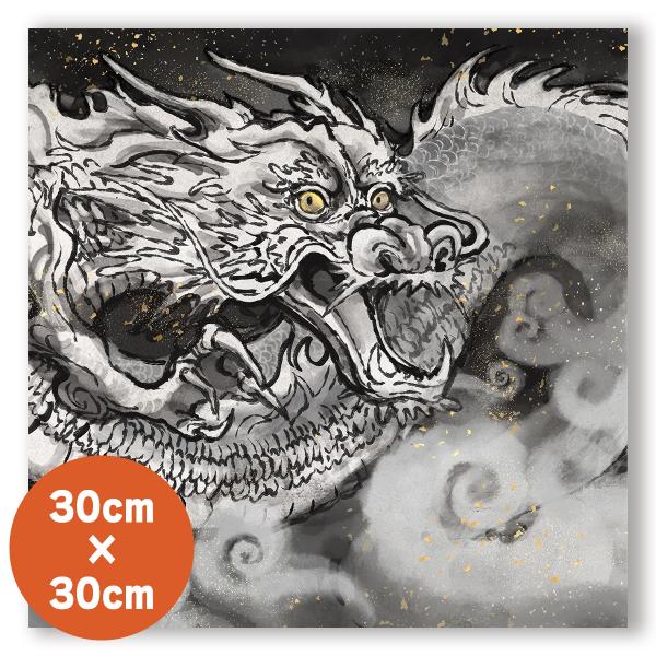 龍の絵「背中の翼」キャンバス画 原画一点物 30×30cm動物画 ドラゴン 龍の絵 開運アート キャンバスアート 風水 龍 30cm×30cm アート パネル