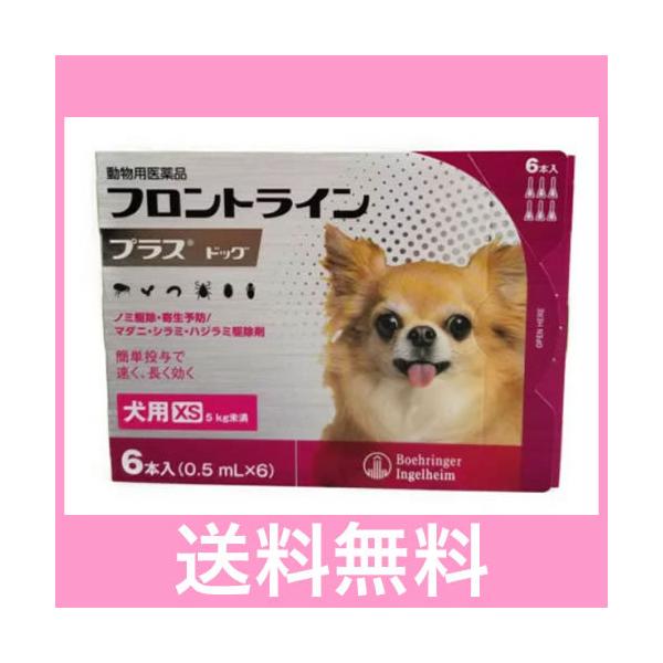 他サイト： ◎◎期限短め【メール便・送料無料】犬用　フロントラインプラス　XS（5ｋｇ未満）６本　※なくなり次第終売　期限2026.2の商品画像