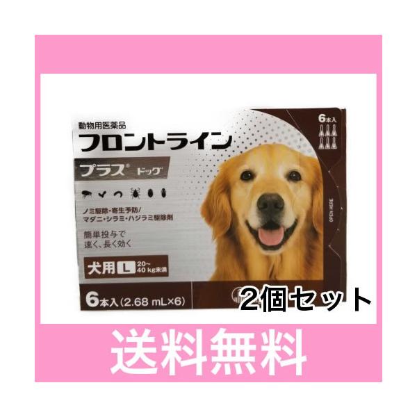 Ｃ【追跡番号あり】犬用　フロントラインプラス　L（20〜40ｋｇ未満）　６本　[２個セット]