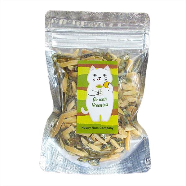 おさかなアーモンド 70g 有塩 カリフォルニア産アーモンド ナッツ HappyNutsCompany  国産片口いわし 健康おつまみ おやつ ダイエット 食物繊維 オメガ3 専門店