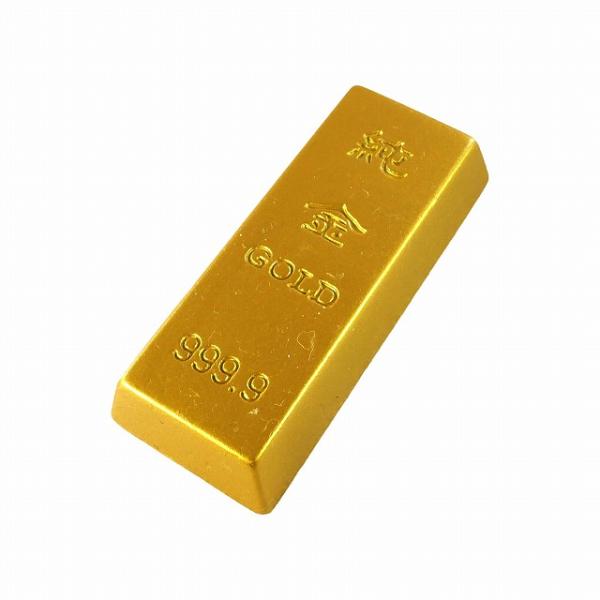 金の延べ棒レプリカ 純金 小 金塊 レプリカ ゴールドバー 金運 日本語 重厚 HB-685 メール便送料無料