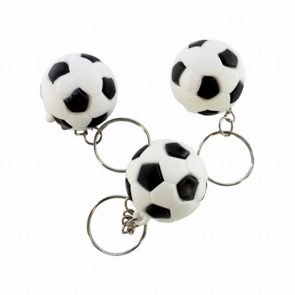 サッカーボール キーホルダー 3個セット マスコットキーホルダー スポーツ キーリング KH-131 宅配便のみ