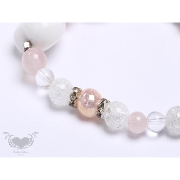パワーストーンブレスレット リボンローズ ローズクォーツ 天然石 ハート石 可愛いデザインブレスレット レディース ハッピーストーン Buyee 日本代购平台 产品购物网站大全 Buyee一站式代购 Bot Online