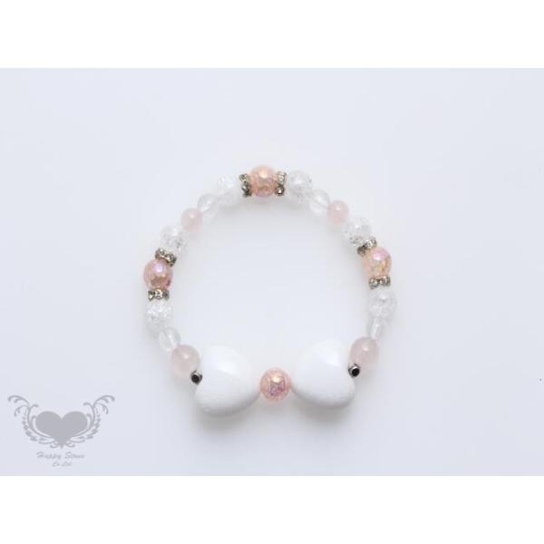 パワーストーンブレスレット リボンローズ ローズクォーツ 天然石 ハート石 可愛いデザインブレスレット レディース ハッピーストーン Buyee 日本代购平台 产品购物网站大全 Buyee一站式代购 Bot Online