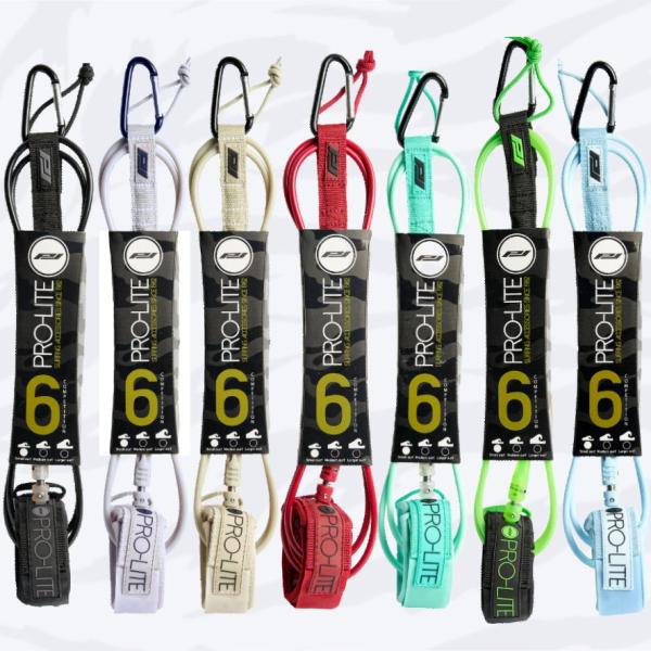 カリフォルニア発のサーフアクセサリーブランド『PRO-LITE』による高品質なリーシュコード。足首が痛くならないカフジョイント、フィット感のいいノンスリップカフ、最高品質のコードで作られている。世界的なトップサーファーたちも愛用。