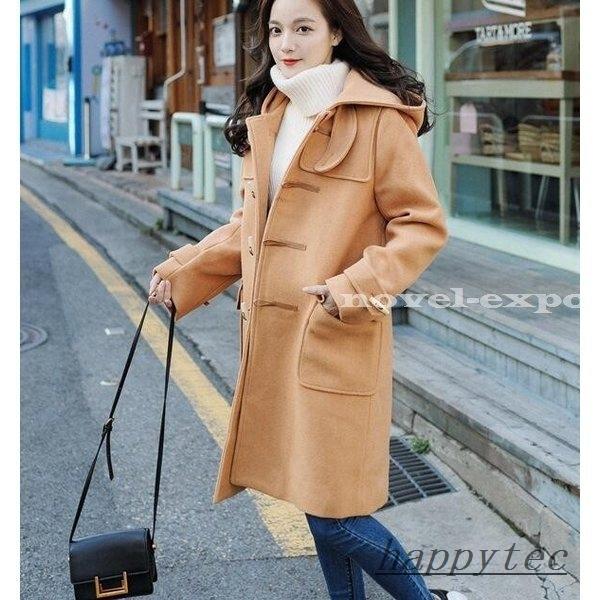 レディース用ロングダッフルコートツイード コットン Aラインコート フード付き 学院風 森ガール愛用 春秋冬スリーシーズン 高校生制服 2色 Hap ハッピーテック 通販 Yahoo ショッピング