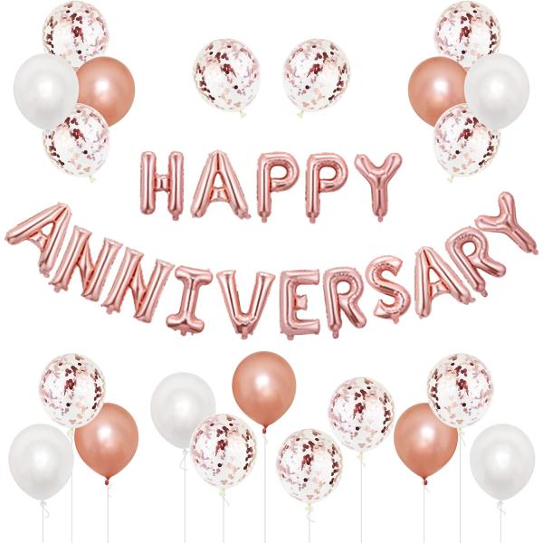 BTZO 風船 バルーン 飾り付け 装飾 HAPPY ANNIVERSARY アニバーサリー 記念日 告白 バレンタイン サプライズ デコレーション